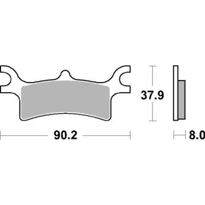 SBS 787Ats Front/Rear Pads - Sinter Atv