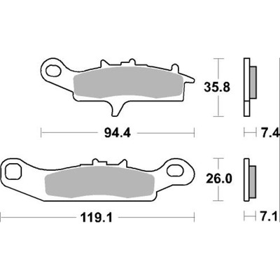 SBS 798Si Front/Rear Pads - Sinter Off Road