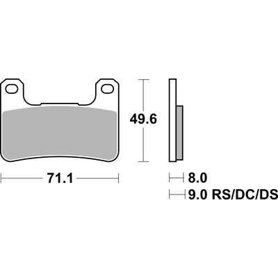 SBS 806Dc Front Pads - Dual Carbon Race (Race Use Only)