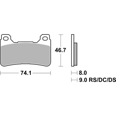 SBS 809Dc Front Pads - Dual Carbon Race (Race Use Only)