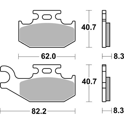 SBS 836Si Front/Rear Pads - Sinter Off Road