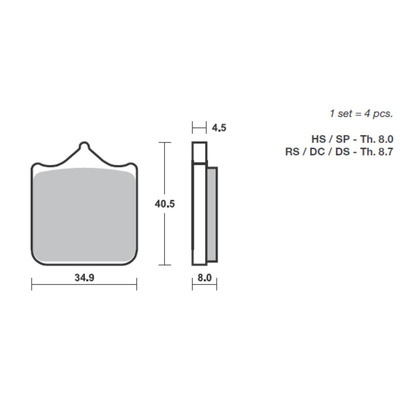 SBS 870Dc Front Pads - Dual Carbon Race (Race Use Only) Bmw