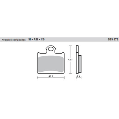 SBS 872Rsi Front/Rear Pads - Sinter Off Road Race