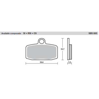 SBS 885Rsi Front/Rear Pads - Sinter Off Road Race