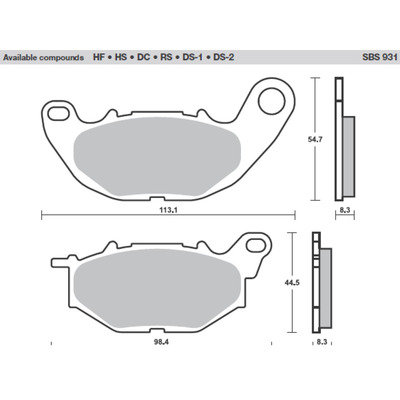 SBS R3 SINTER PADS FR R3 FR