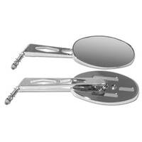 Scorpion Custom Oval Billet Style Short Mirror - Chrome - R/H Side