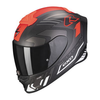 Scorpion Exo-R1 Evo Carbon Air Supra Helmet - Matte Black/Silver/White