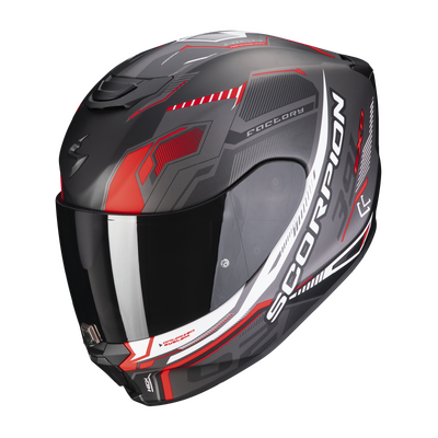 Scorpion Exo-391 Haut Helmet - Matte Black/Silver/Red