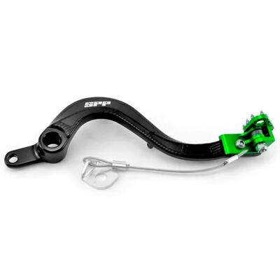 SPP Kawasaki KX250F Alloy Brake Pedal - Green/Black