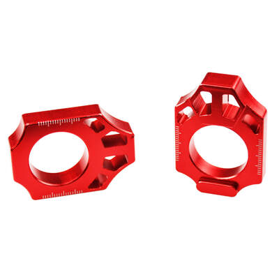 SCAR Red Axle Blocks CR125-250 / CRF250R-X / CRF450R-X 02-17