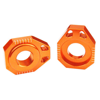 SCAR Orange Axle Blocks KTM (20mm) SX-SXF-XC 2008-12 / EXC-EXCF 2008-22