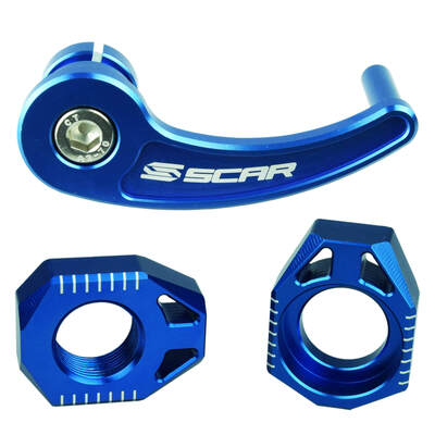 SCAR Rear Axle Pull & Axle Blocks Sherco - Blue