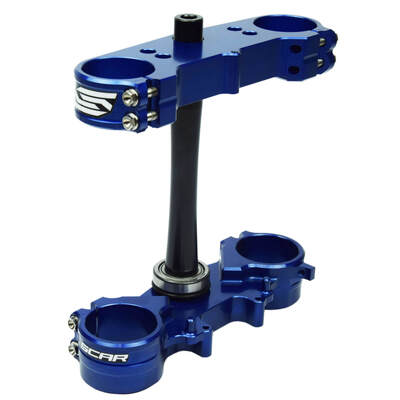 SCAR Yamaha YZ65 2018-22 / YZ85 2006-22 (25mm Offset) Blue Triple Clamps