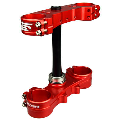 SCAR Honda CRF250 2010-2013 / CRF450 2009-2012 (22mm Offset) Red Triple Clamps