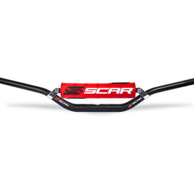 SCAR S2 7/8 Handlebar - Medium - Black Bar with Red bar pad