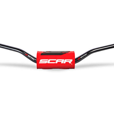 SCAR O2 Tapered Handlebar - McGrath/Short KTM - Black Bar with Red bar pad