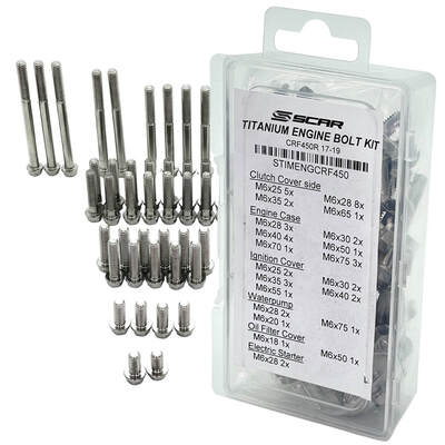 SCAR Titanium Engine Bolt Kit Honda CRF450R 2017-2020 - 48 Pieces