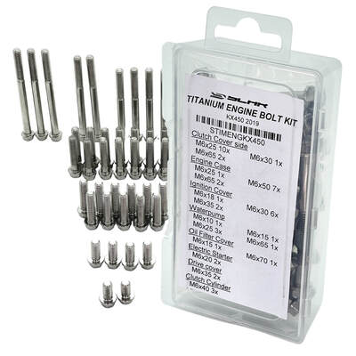 SCAR Titanium Engine Bolt Kit Kawasaki KX450 2021-2022 - 47 Pieces