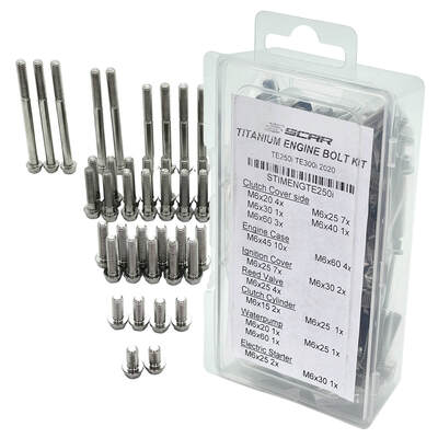 SCAR Titanium Engine Bolt Kit Husqvarna TE250-300i 2020-2022 - 52 Pieces