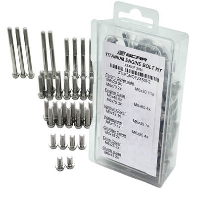 SCAR Titanium Engine Bolt Kit Yamaha YZ450F 2020-2022 - 49 Pieces