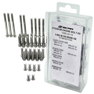 SCAR Titanium Engine Bolt Kit Yamaha YZ85 2002-2022 - 32 Pieces