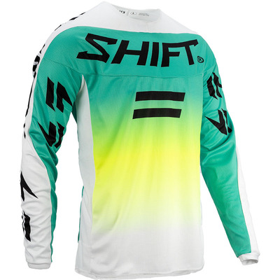 Shift Whit3 Label Fade Jersey - White/Green