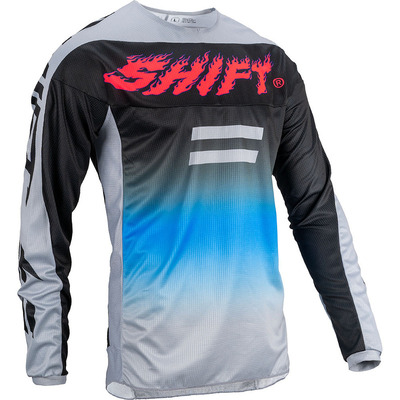 Shift Whit3 Label Flame Jersey - Grey/Pink