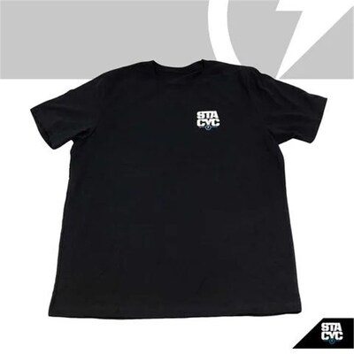 STACYC TEE STACKED S BK