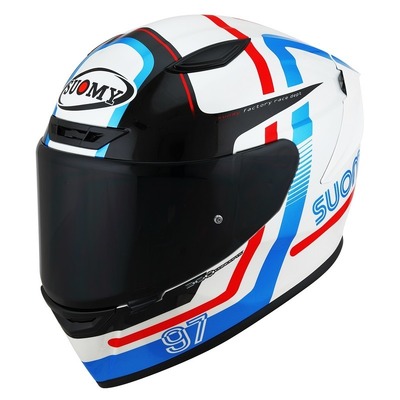 Suomy Track-1 E06 Ninety Seven Helmet - White/Red