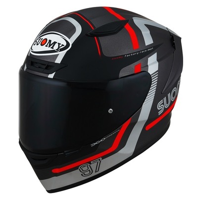 Suomy Track-1 E06 Ninety Seven Helmet - Gunmetal/Red