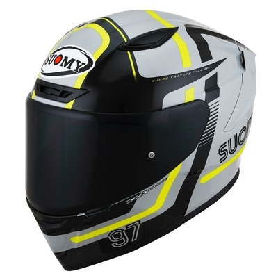 Suomy Track-1 E06 Ninety Seven Helmet - Grey/Yellow