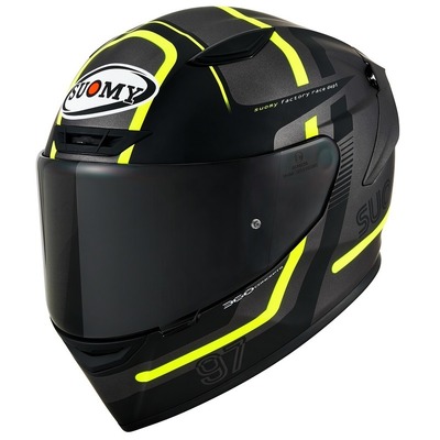 Suomy Track-1 E06 Ninety Seven Helmet - Gunmetal/Yellow