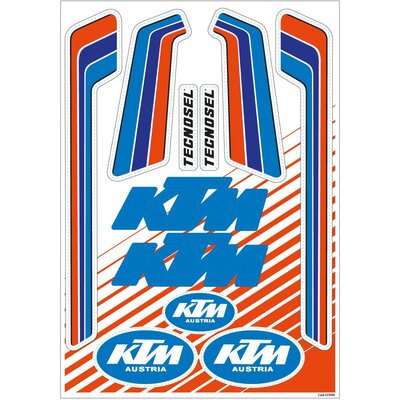 TECNOSEL VINTAGE DECAL UNIVERSAL KTM STICKER SHEET KIT