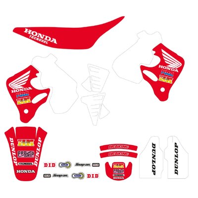 TECNOSEL GRAPHICS KIT TEAM REPLICA HONDA CR 125 93-94 250 92-94