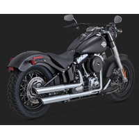 V&H TWIN SLASH 3IN S/O SOFTAIL 07-17 FLS/FLSTN