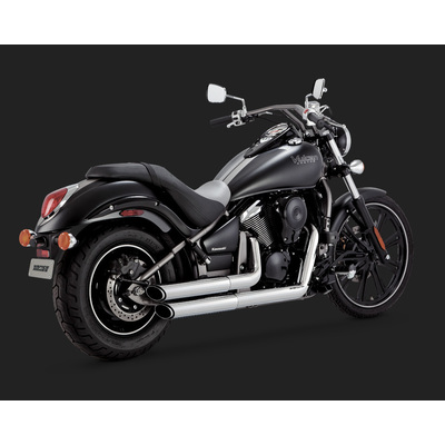 Vance & Hines Twin Slash Staggered Exhaust - Kawasaki VN900 2000-2014