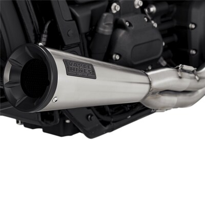 Vance & Hines 2-1 Upsweep PCX - Stainless Steel Softail 18-23 ( Fits Fxfb/Fxbb/Flsl/Flde/Fxlr) (Was V27623)