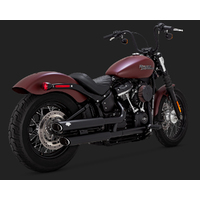 V&H TWIN SLASH 3IN S/O BLK SOFTAIL 18-20 (EXC FXFB/FLDE/FLHC-ALL)