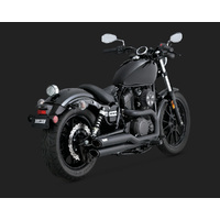 Vance & Hines Twin Slash Stagerred Black - Yamaha Bolt/R-Spec 2013-2015