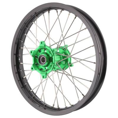 Xtech Kawasaki MX Enduro Wheels - Rear - Black Spokes - 19"