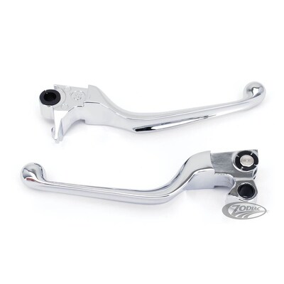 Zodiac Wide Style Lever Set Softail 2007-2008 - Chrome