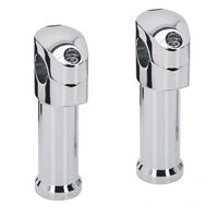 Zodiac Risers Straight for 1-1/4inch Handlebars - Chrome