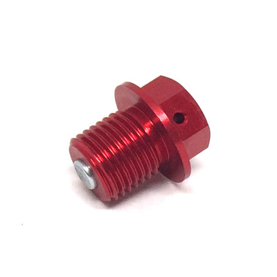 Zeta Drain Bolt - Magnetic - M14X14 - P1.5 - Red