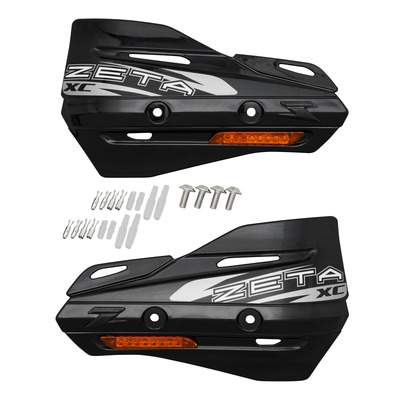 Zeta Handguard Shields Only - Xc Shield + Flasher - Orange Lens - Black