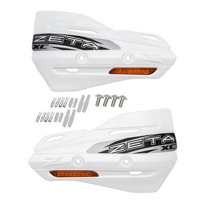 Zeta Handguard Shields Only - Xc Shield + Flasher - Orange Lens - White