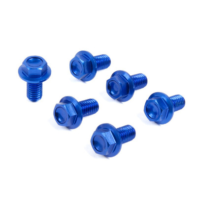 Zeta Fork Guard Bolt Set Alloy - Yamaha-2 - 6 Pcs -Blue