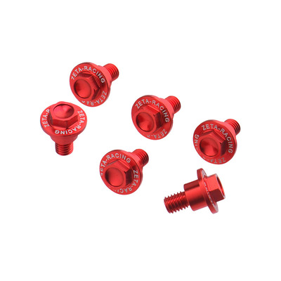 Zeta Fork Guard Bolt Set Alloy - Gasgas Mc-Ex-Ec'21- - 6 Pcs -Red.....